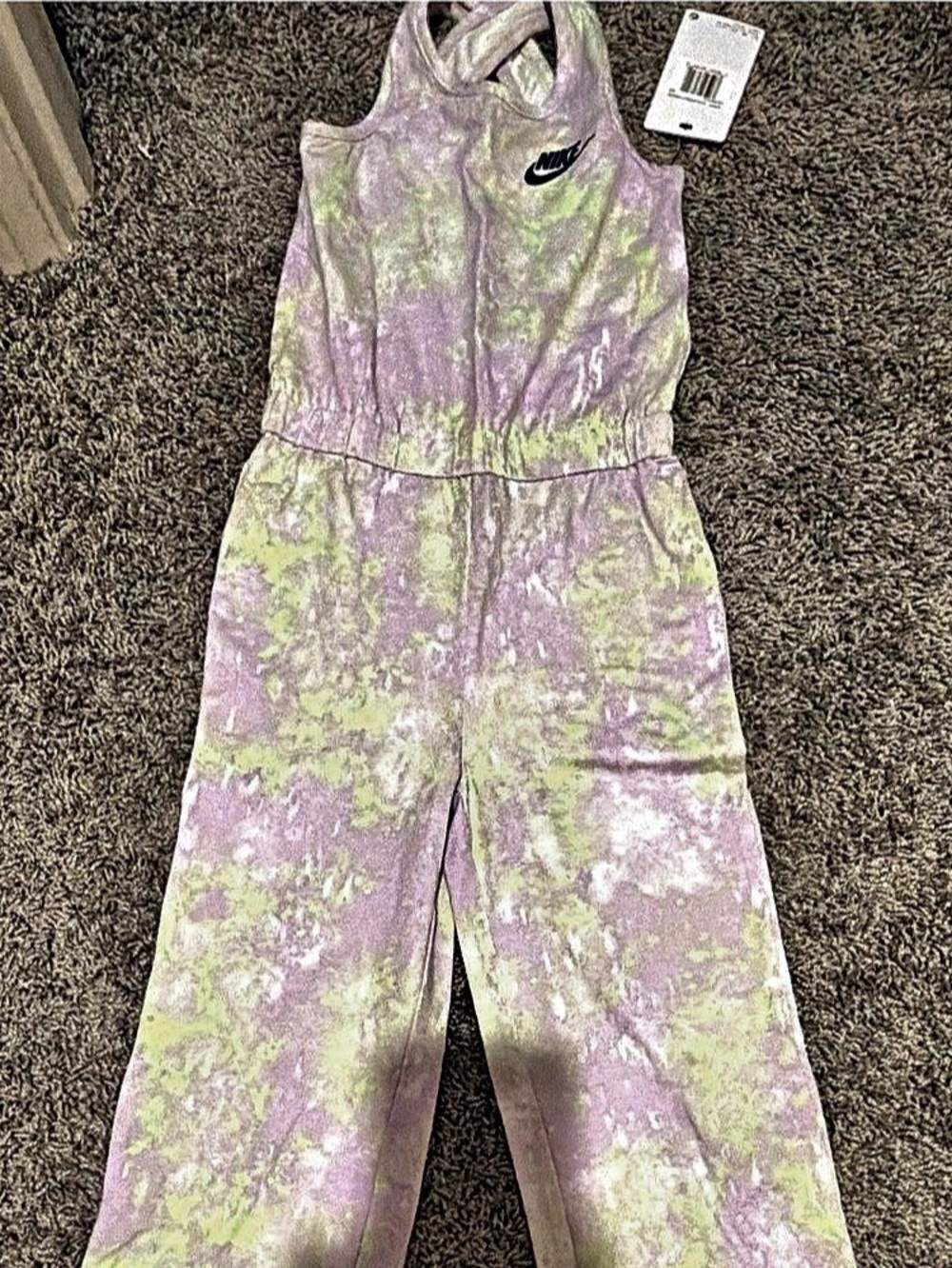 Nike Barely Grape Tie Dye Jumpsuit Girls 4T